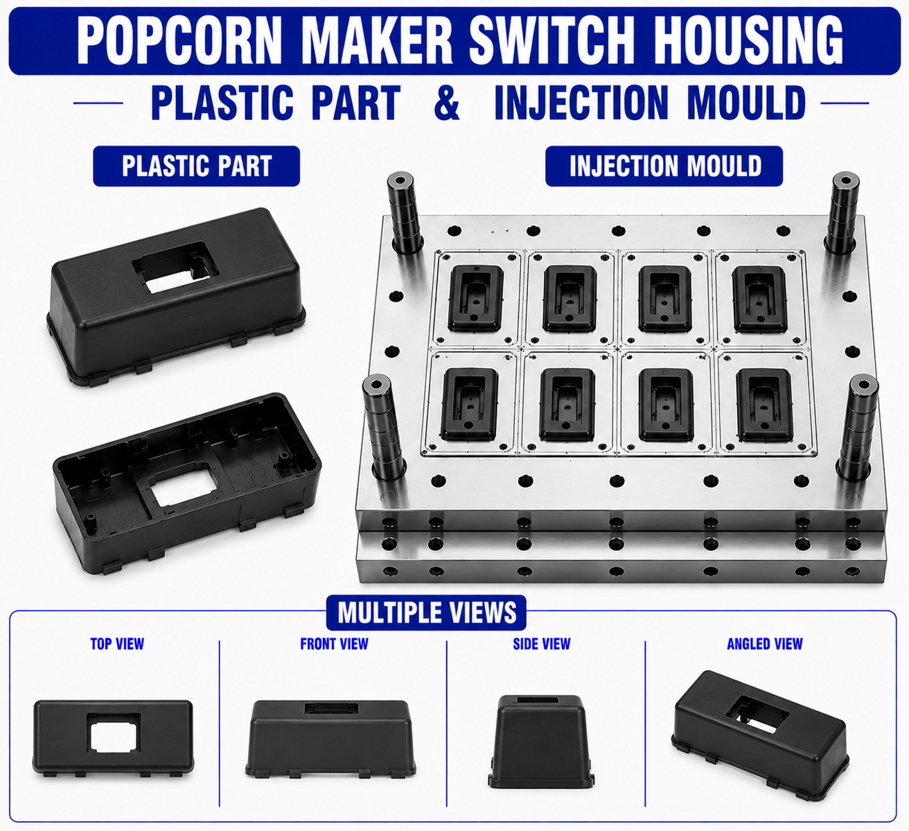 Popcorn Maker Plastic Switch Housing Mould and Moulding Service
